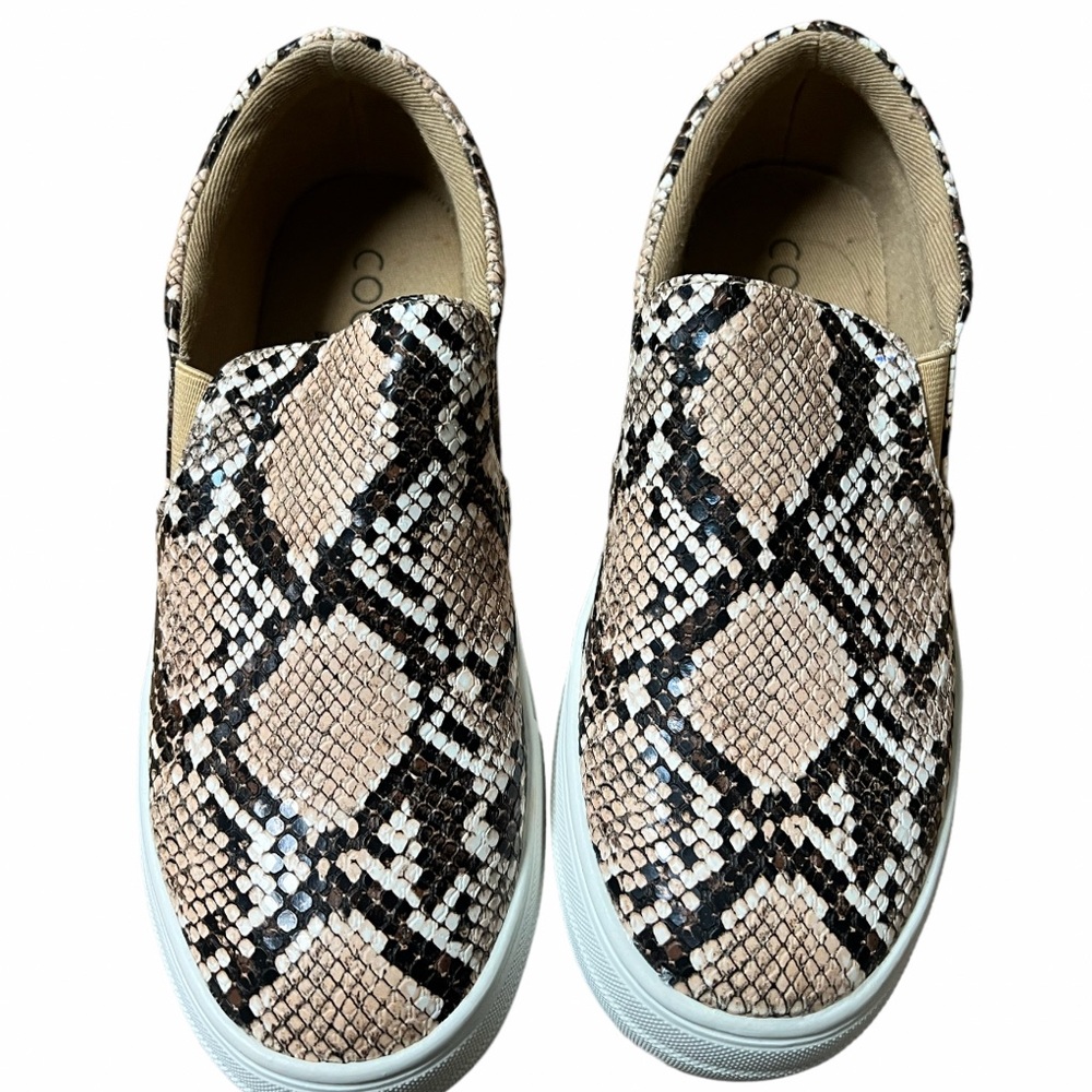 Snake skin slide ons